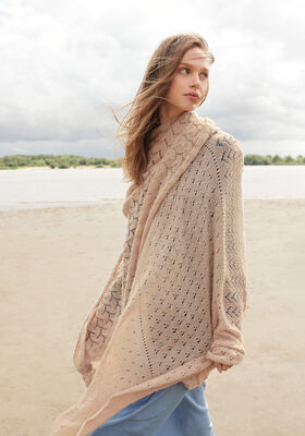 TREKANTTØRKLÆDE Cool Wool Lace - Strikkeopskrift (NO) fra Lana Grossa