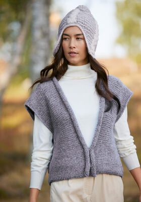 VEST Ecopuno Chunky - Strikkeopskrift (SE) fra Lana Grossa