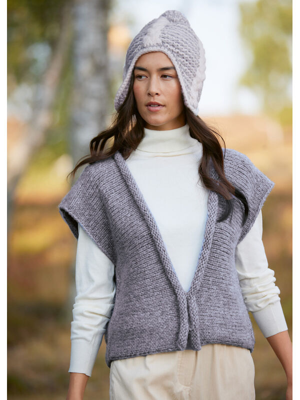 Lana Grossa VEST Ecopuno Chunky - Strikkeopskrift (SE)