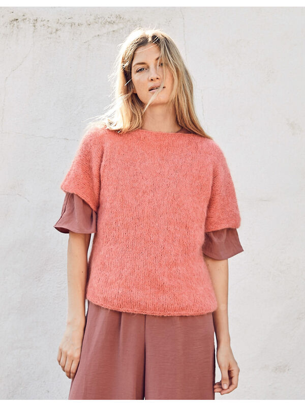 Lana Grossa KORTÆRMET BLUSE Brigitte No. 3