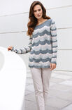 Lana Grossa STRIBET SWEATER MED TAKKER Linarte