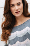 Lana Grossa STRIBET SWEATER MED TAKKER Linarte