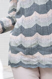 Lana Grossa STRIBET SWEATER MED TAKKER Linarte