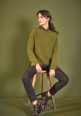 PULLOVER Cool Wool Big Melange fra Lana Grossa