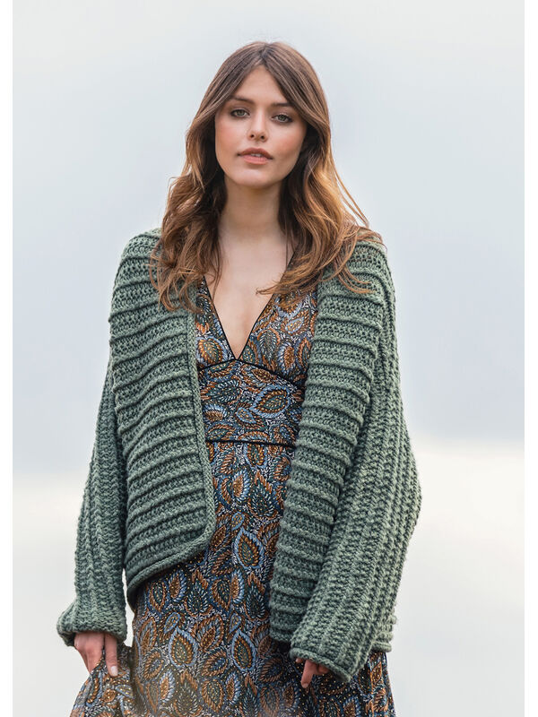 Lana Grossa JAKKE Alta Moda Cashmere 16 - Strikkeopskrift (NO)