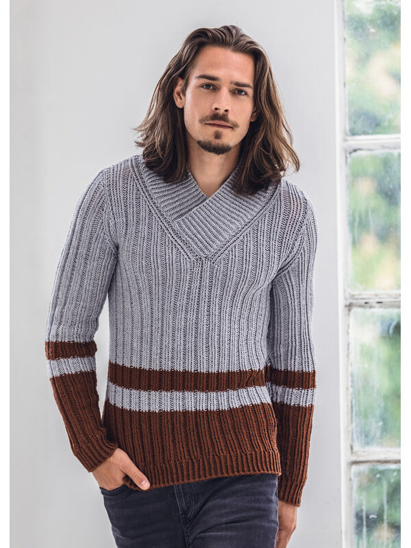 Lana Grossa PULLOVER Cool Wool Big Melange - Strikkeopskrift (NO)