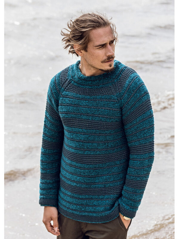 Lana Grossa PULLOVER Fusione & Bingo Melange - Strikkeopskrift (NO)