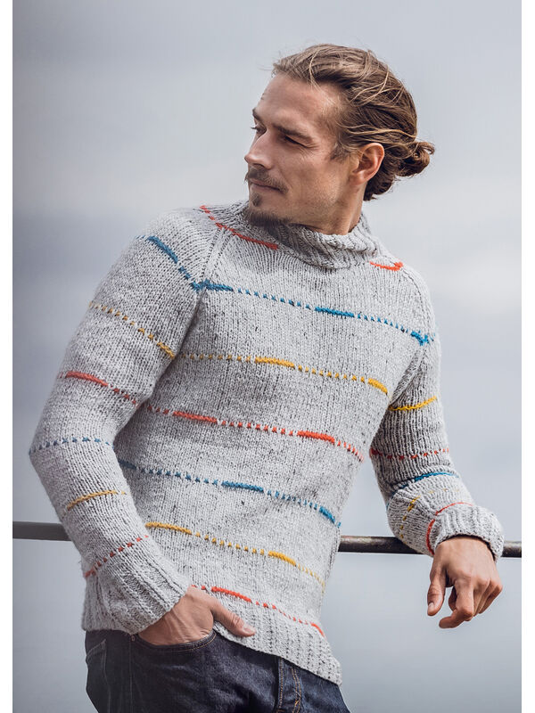 Lana Grossa PULLOVER Benessere Tweed & Brigitte No. 2 - Strikkeopskrift (NO)
