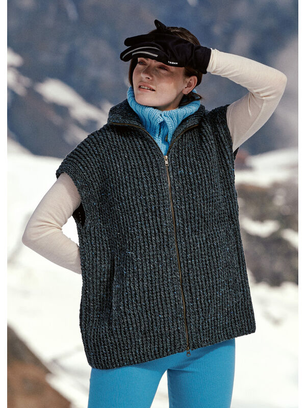 Lana Grossa VEST Landlust Soft Tweed 90 - Strikkeopskrift (SE)
