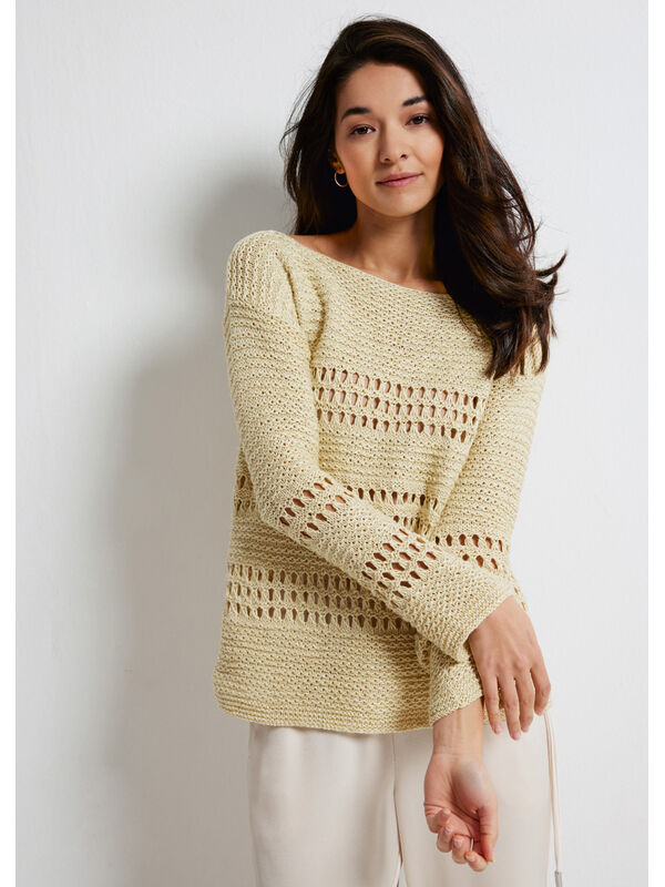 Lana Grossa PULLOVER Linarte - Strikkeopskrift (SE)