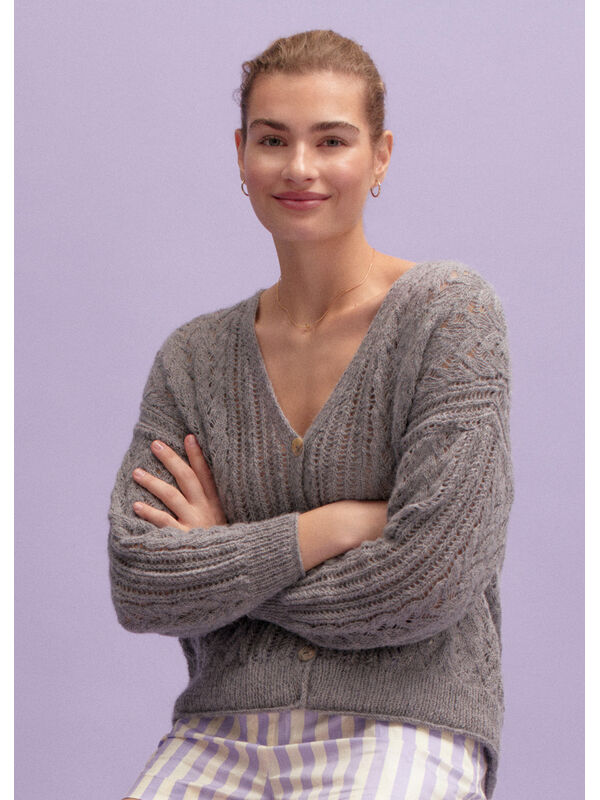 Lana Grossa CARDIGAN Ecopuno - Strikkeopskrift (SE)
