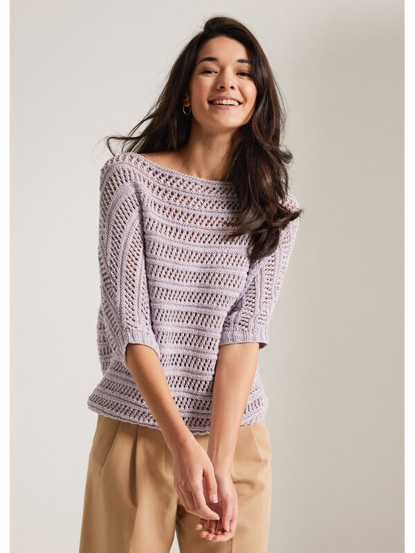 Lana Grossa PULLOVER Linarte - Strikkeopskrift (SE)