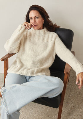 PULLOVER Brigitte No. 2 & Setasuri - Strikkeopskrift (SE) fra Lana Grossa