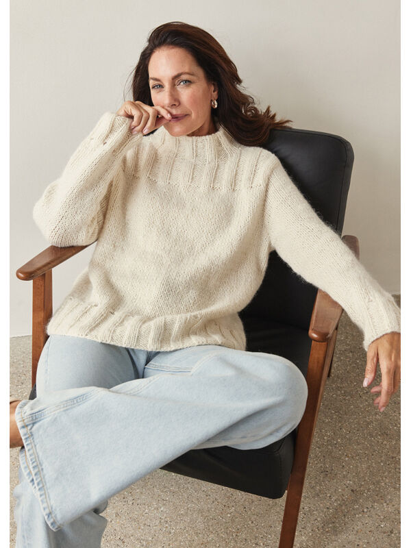 Lana Grossa PULLOVER Brigitte No. 2 & Setasuri - Strikkeopskrift (SE)