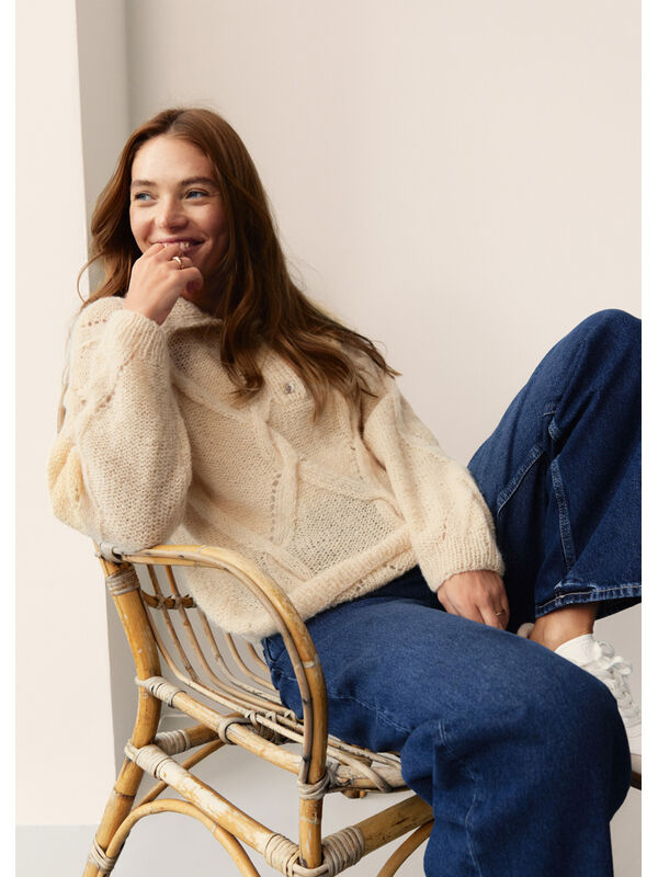 Lana Grossa POLO-SWEATER Setasuri - Strikkeopskrift (SE)