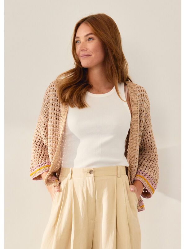 Lana Grossa CARDIGAN Cotton Wool & Elastico & Landlust Baumwolle - Strikkeopskrift (SE)