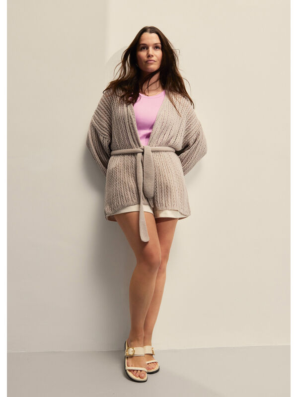 Lana Grossa CARDIGAN Cotton Wool - Strikkeopskrift (SE)