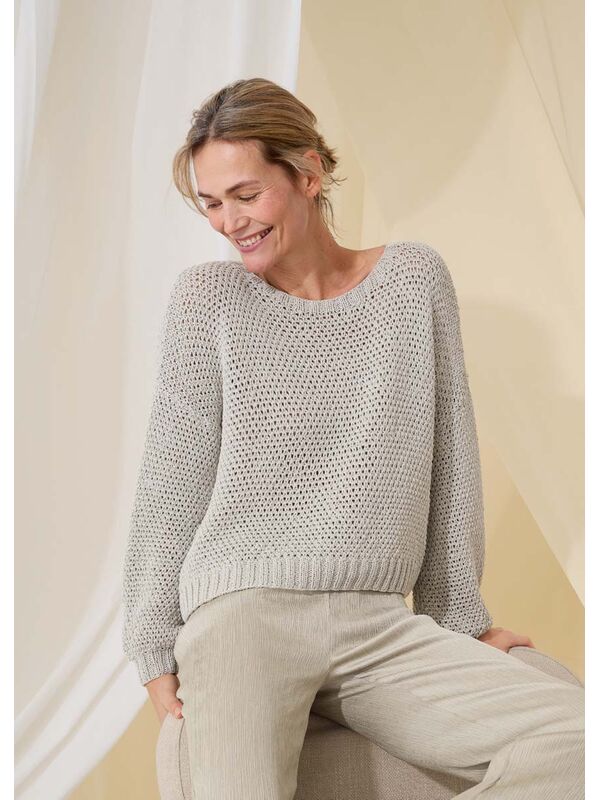 Lana Grossa PULLOVER Cotton Silk - Strikkeopskrift (NO)