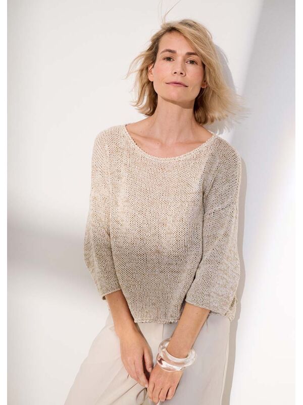 Lana Grossa PULLOVER Linissimo & Landlust Sommerseide - Strikkeopskrift (NO)
