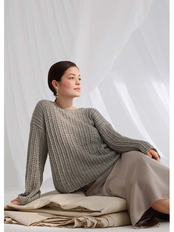 Lana Grossa PULLOVER Summer Cashmere - Strikkeopskrift (NO)
