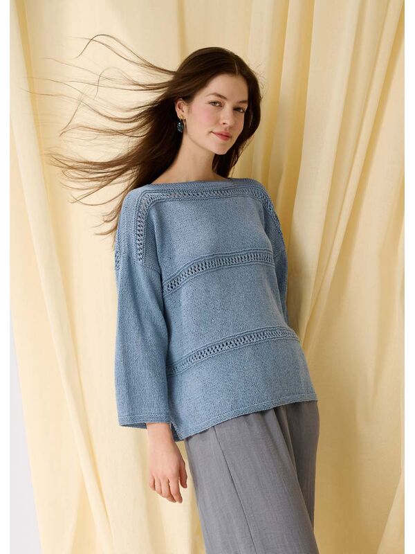 Lana Grossa PULLOVER Summer Cashmere - Strikkeopskrift (NO)