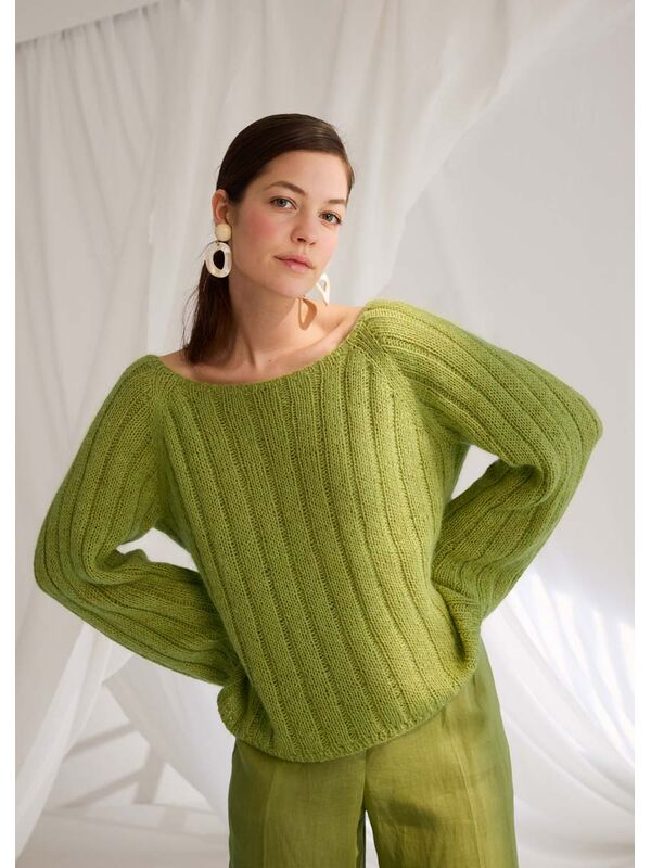 Lana Grossa PULLOVER Campo & Silkhair - Strikkeopskrift (NO)