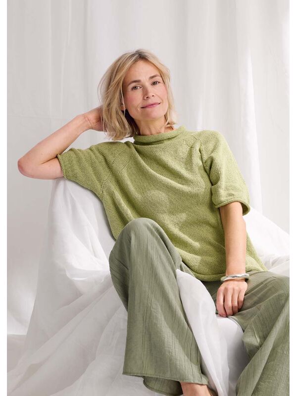 Lana Grossa PULLOVER Landlust Sommerseide - Strikkeopskrift (NO)