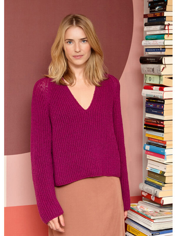 Lana Grossa PULLOVER Cashmere 16 Fine - Strikkeopskrift (NO)