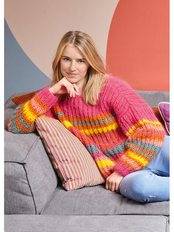 Lana Grossa PULLOVER Brigitte No. 3 - Strikkeopskrift (NO)
