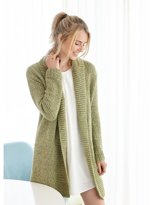 Lana Grossa CARDIGAN Landlust Winterwolle - Strikkeopskrift (NO)