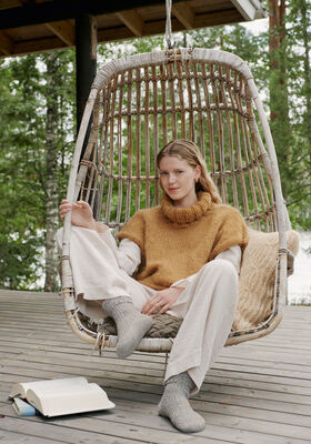 PONCHO-PULLOVER Brigitte No. 2 & Brigitte No. 3 - Strikkeopskrift (SE) fra Lana Grossa