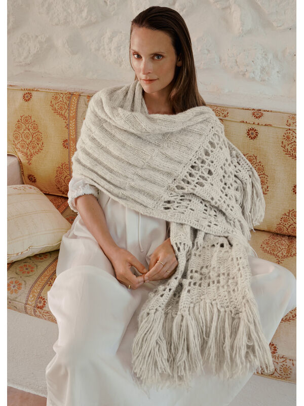 Lana Grossa STOLA Natural Alpaca Pelo - Strikkeopskrift (SE)