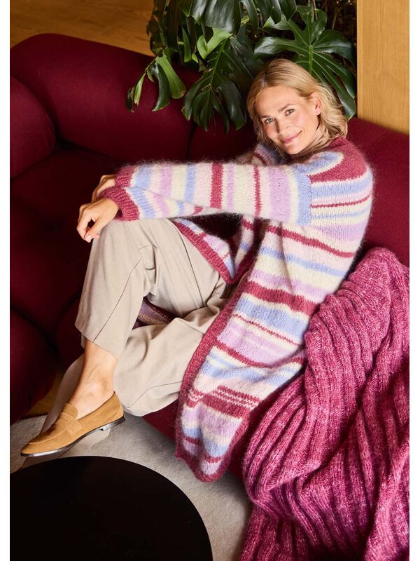 Lana Grossa FRAKKE Mohair Moda - Strikkeopskrift (SE)