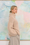 Lana Grossa PULLOVER MED RULLEKRAVE Nebbia & Silkhair