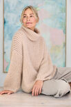 Lana Grossa PULLOVER MED RULLEKRAVE Nebbia & Silkhair