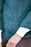 Lana Grossa Raglansweater i halvpatent med rundt bærestykke Garzato Nuovo