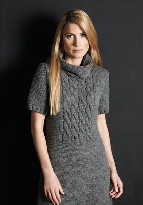 KJOLE MED SNONINGSINDSATS Alta Moda Alpaca fra Lana Grossa