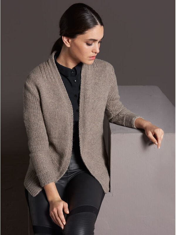 Lana Grossa JAKKE I GLAT MED PARTIER I RIB Alta Moda Cashmere 16