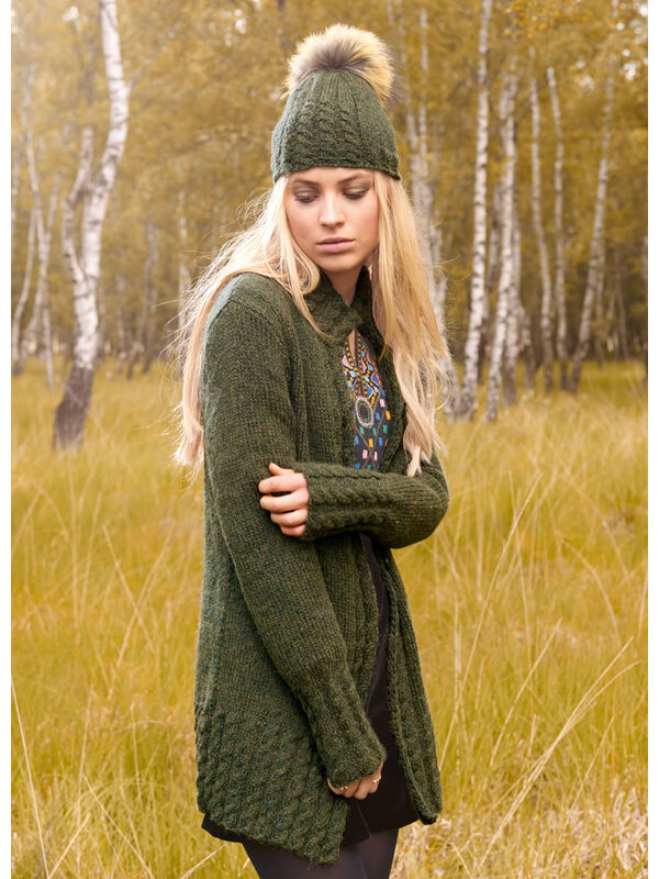 Lana Grossa JAKKE I MED SNONINGSKANTER Alta Moda Alpaca