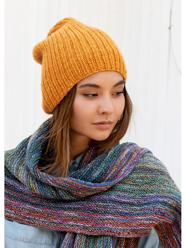 Lana Grossa RIBSTRIKKET HUE Alta Moda Cashmere 16