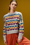 Lana Grossa PULLOVER MED RILLER-HULLMØNSTER Alta Moda Cashmere 16 - Strikkeopskrift (NO)