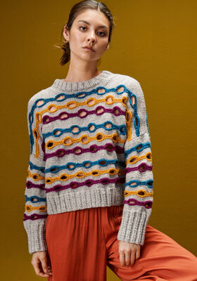 PULLOVER MED RILLER-HULLMØNSTER Alta Moda Cashmere 16 - Strikkeopskrift (NO) fra Lana Grossa