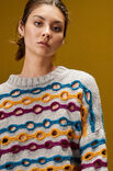 Lana Grossa PULLOVER MED RILLER-HULLMØNSTER Alta Moda Cashmere 16 - Strikkeopskrift (NO)