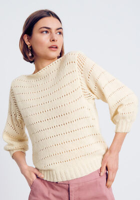 SWEATER I HULMØNSTER Ecopuno fra Lana Grossa