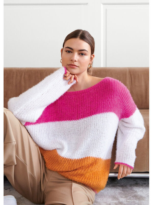 Lana Grossa SWEATER I HALVPATENTMØNSTER Per Fortuna