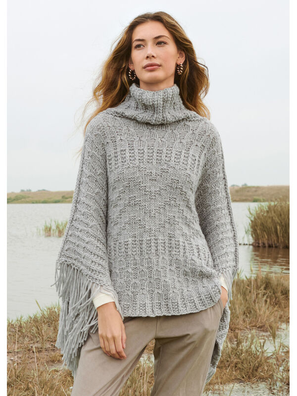 Lana Grossa PONCHO Alta Moda Cashmere 16 - Strikkeopskrift (SE)