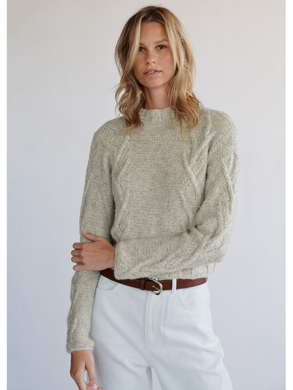 Lana Grossa PULLOVER Natural Alpaca Pelo - Strikkeopskrift (SE)