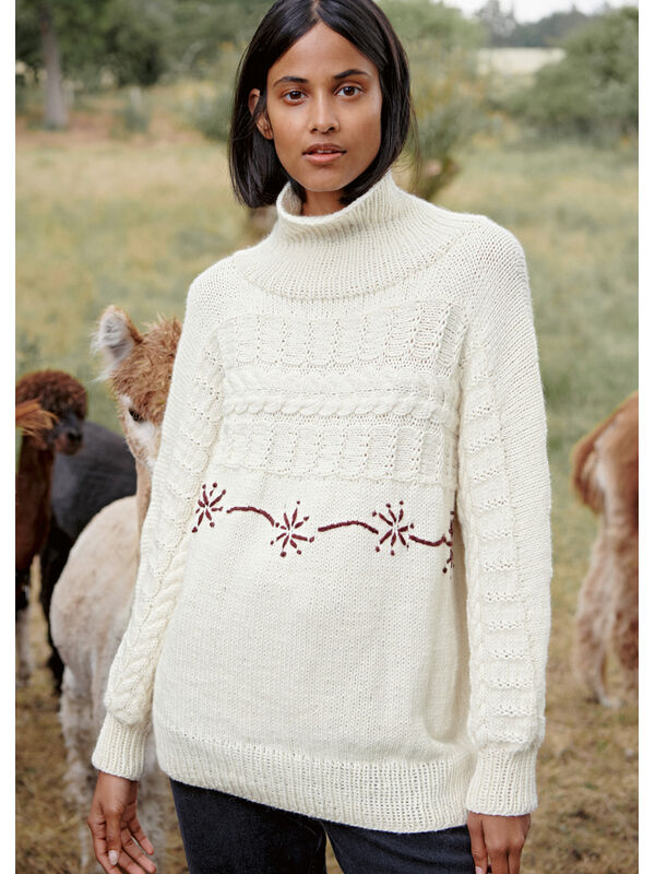 Lana Grossa PULLOVER Landlust Alpaka Merino 100 - Strikkeopskrift (SE)