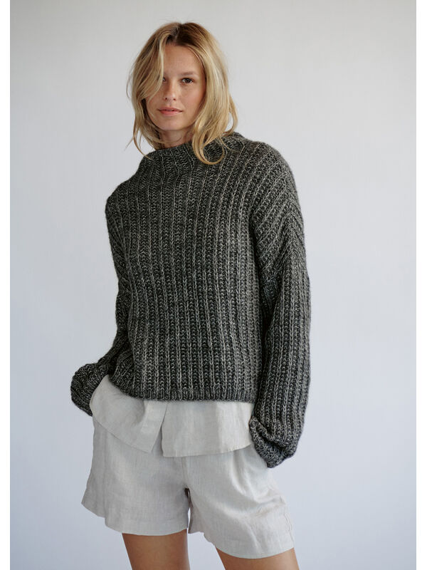 Lana Grossa PULLOVER Natural Alpaca Pelo - Strikkeopskrift (SE)