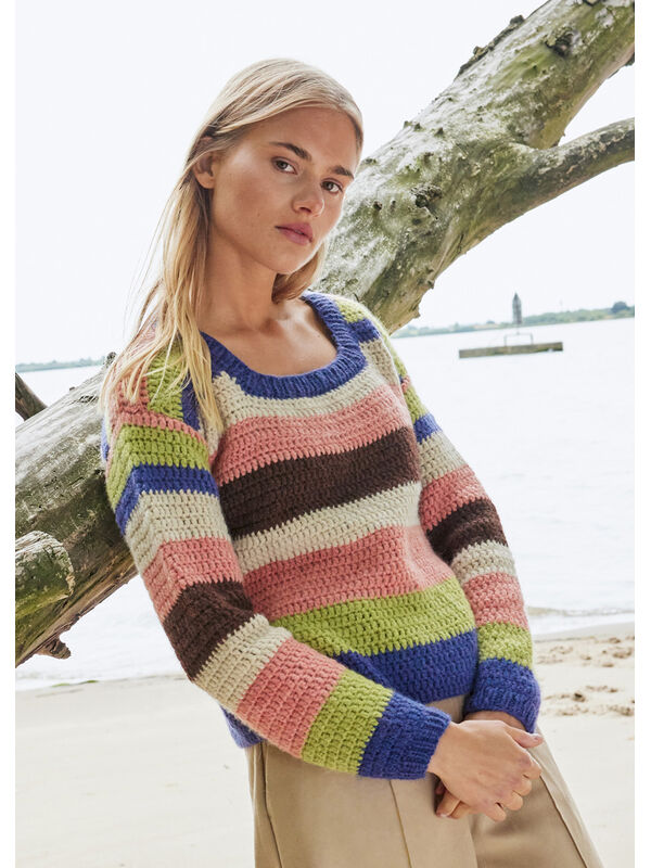 Lana Grossa PULLOVER Brigitte No. 2 - Strikkeopskrift (SE)